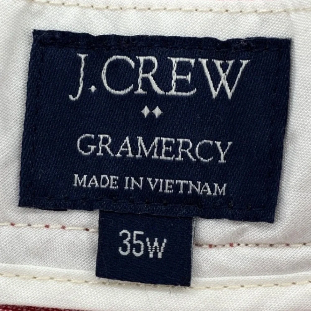 J.Crew Gramercy Mens 35‎ Red Heather Cotton Chino Shorts Preppy Casual